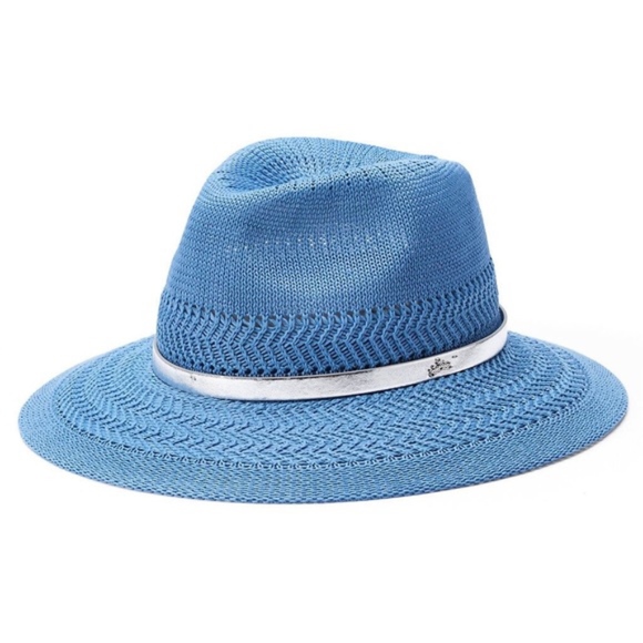 Juicy Couture Accessories - Juicy Couture Blue "Life's Juicy" Panama Hat NWT